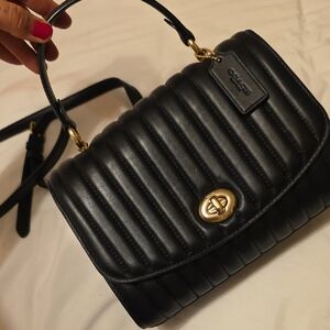 Coach Black Quilted Top Handle Shoulder Bag